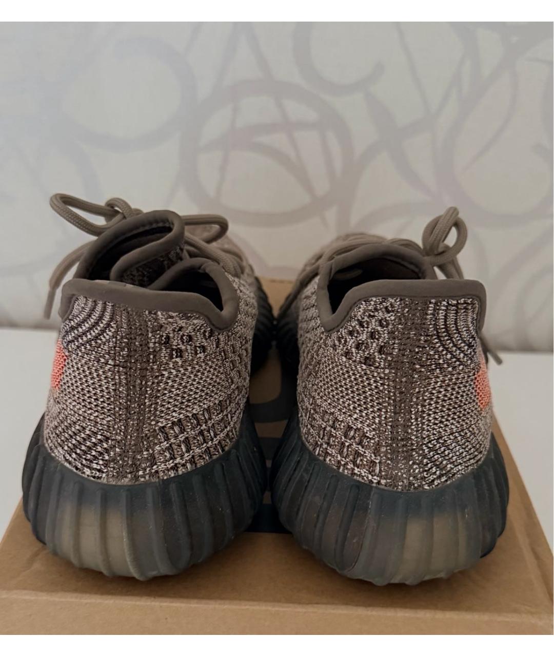 ADIDAS YEEZY Коричневые текстильные кроссовки, фото 4