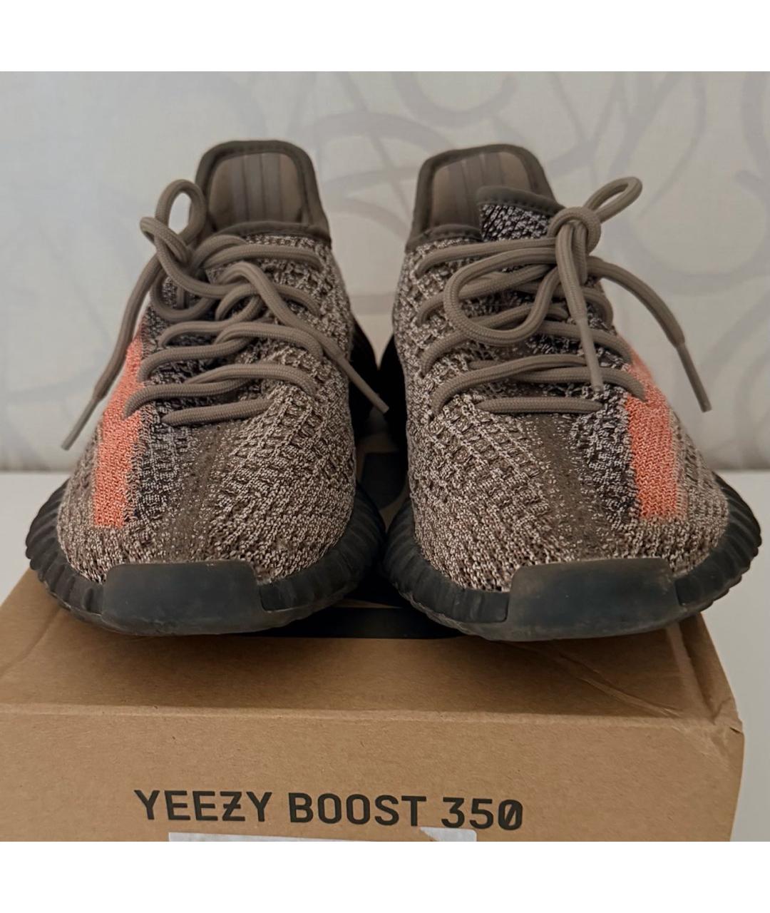 ADIDAS YEEZY Коричневые текстильные кроссовки, фото 3