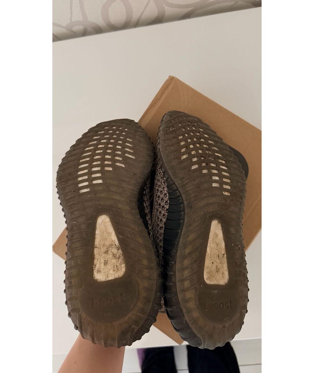 ADIDAS YEEZY Коричневые текстильные кроссовки, фото 5