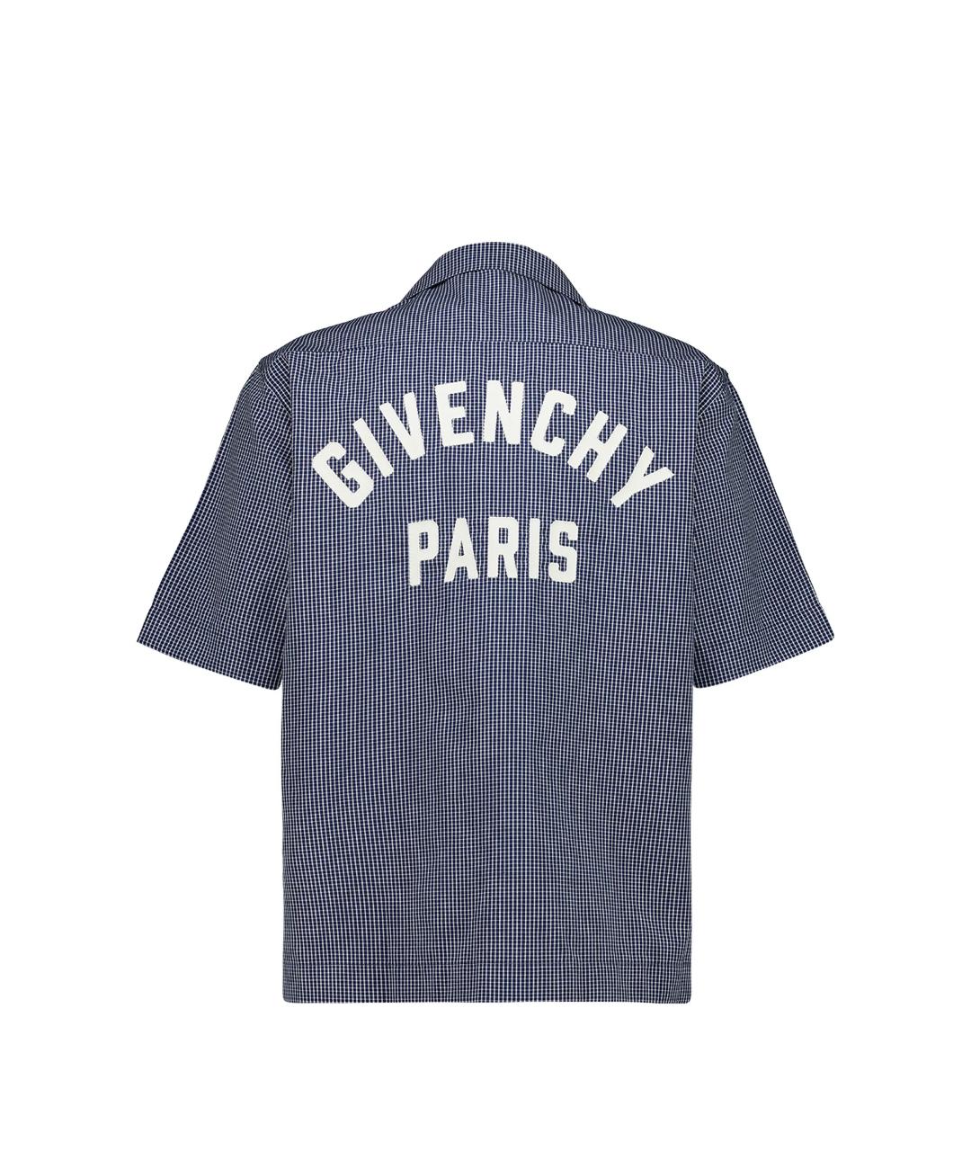 GIVENCHY Синяя хлопковая кэжуал рубашка, фото 3