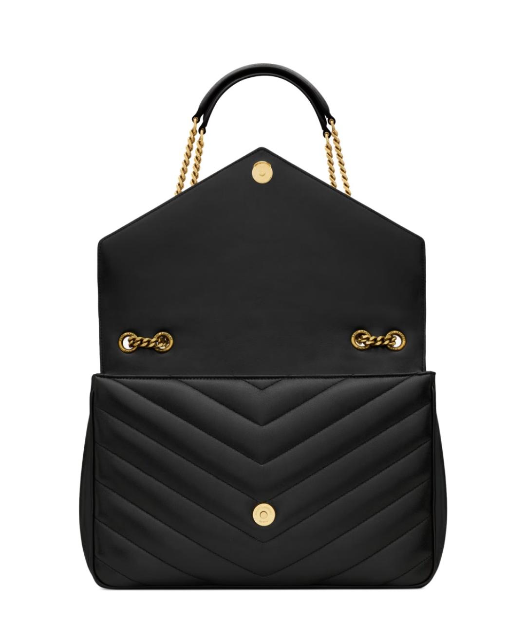 SAINT LAURENT Черная кожаная сумка через плечо, фото 5