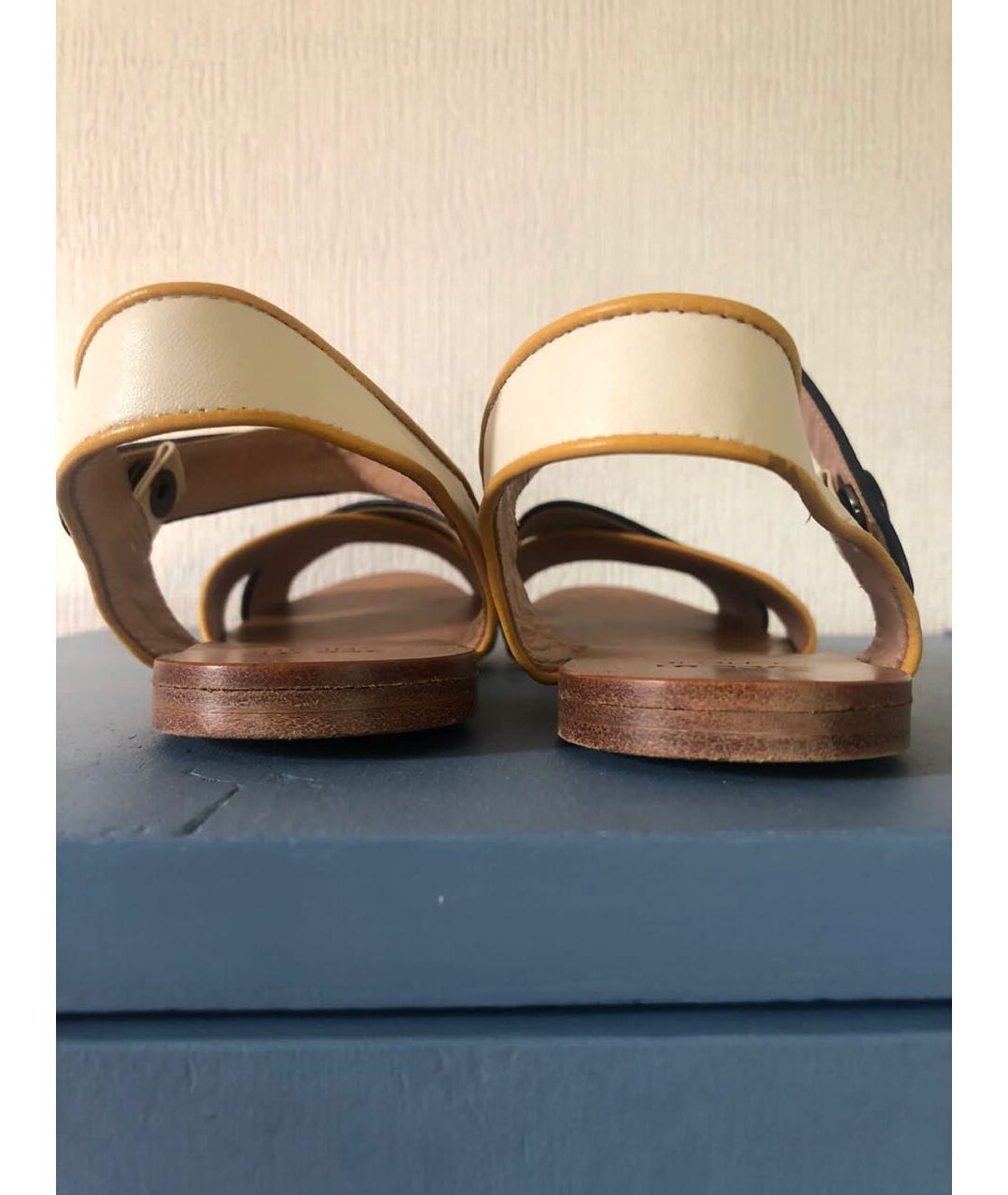 SEE BY CHLOE Бежевые кожаные сандалии, фото 4