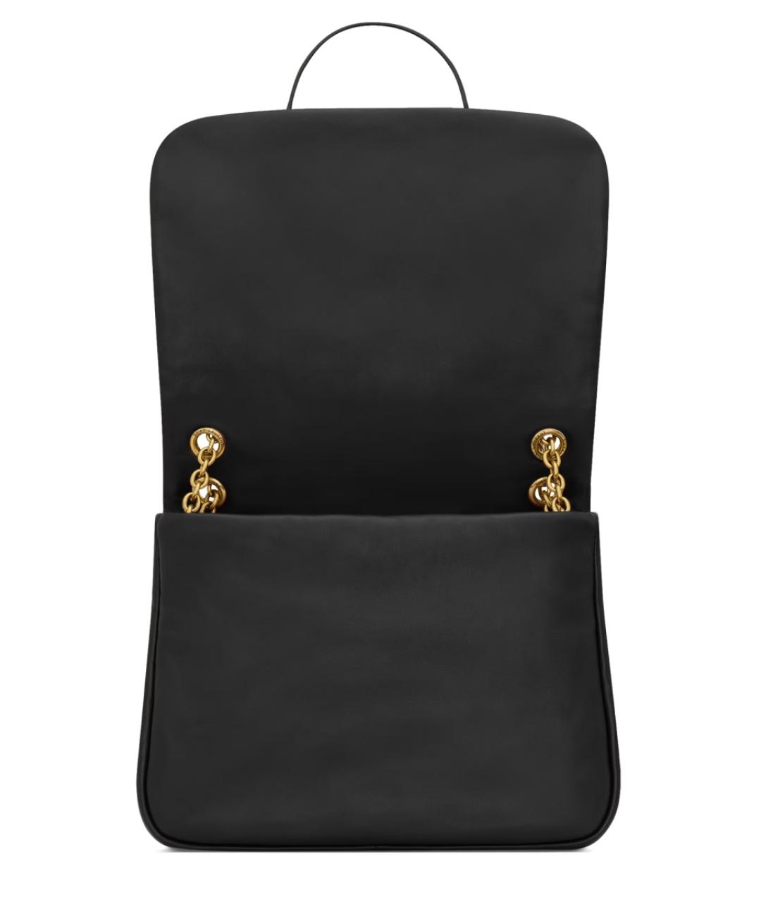 SAINT LAURENT Черная кожаная сумка через плечо, фото 5