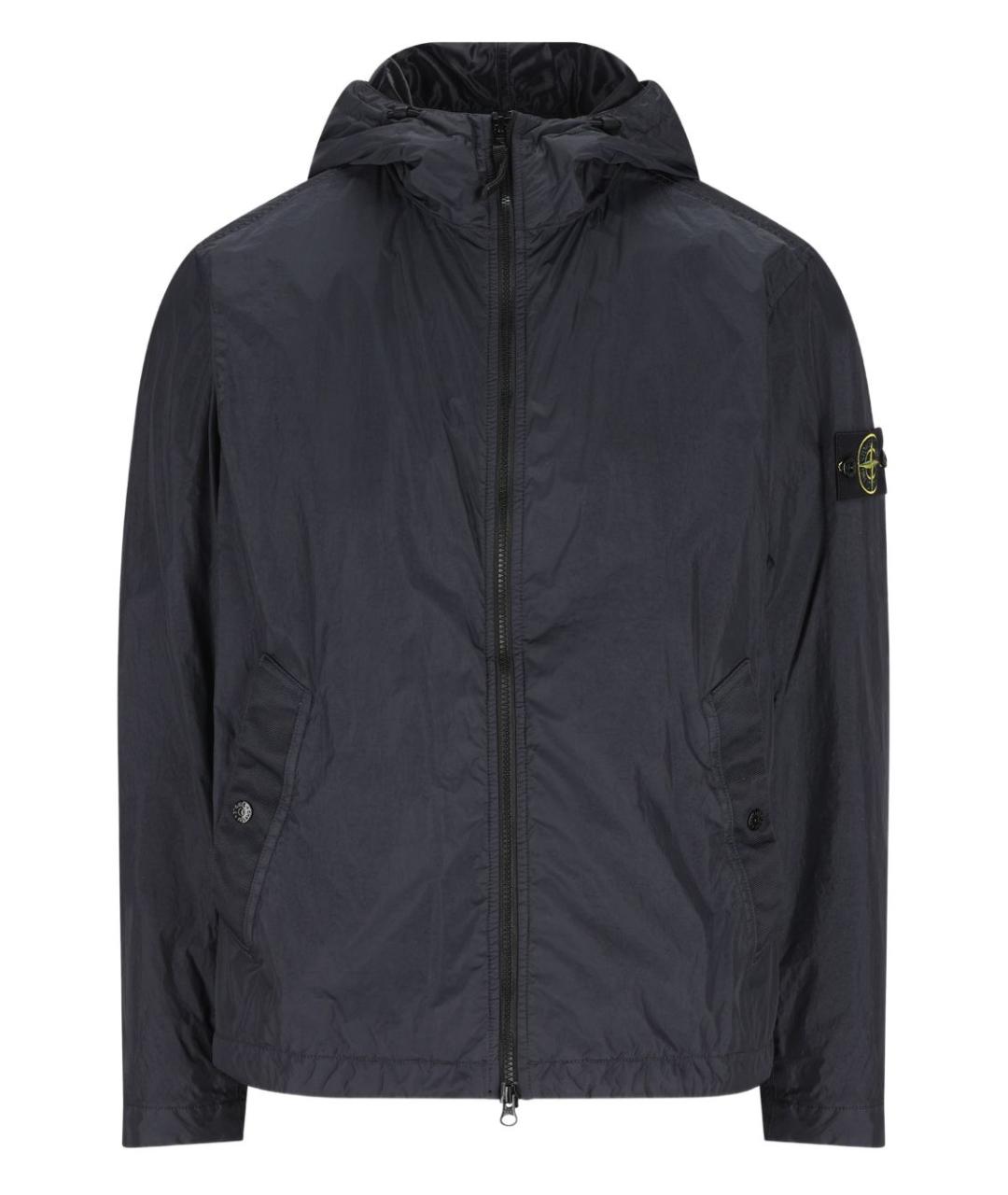 STONE ISLAND Темно-синяя полиамидовая куртка, фото 1