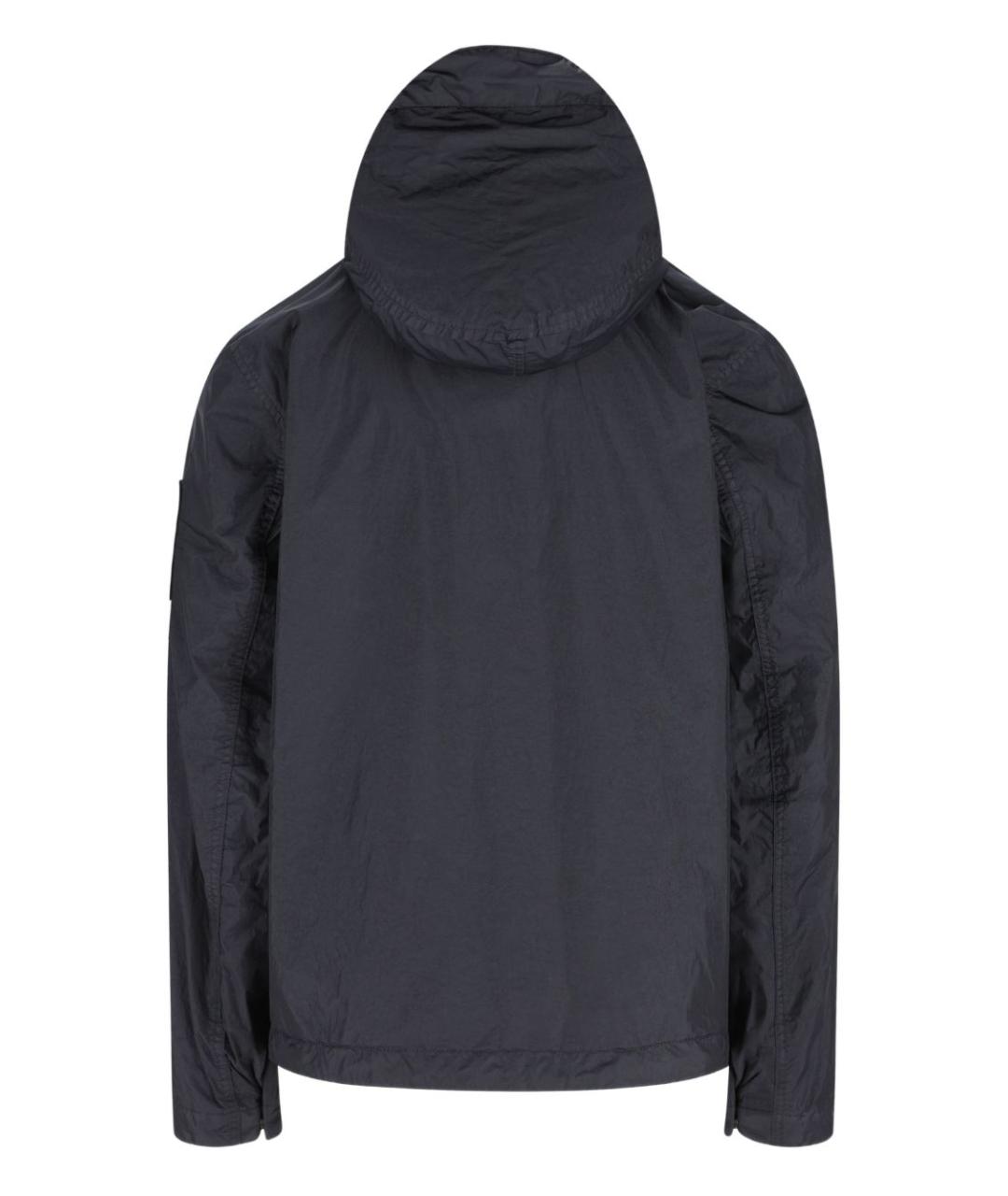 STONE ISLAND Темно-синяя полиамидовая куртка, фото 4