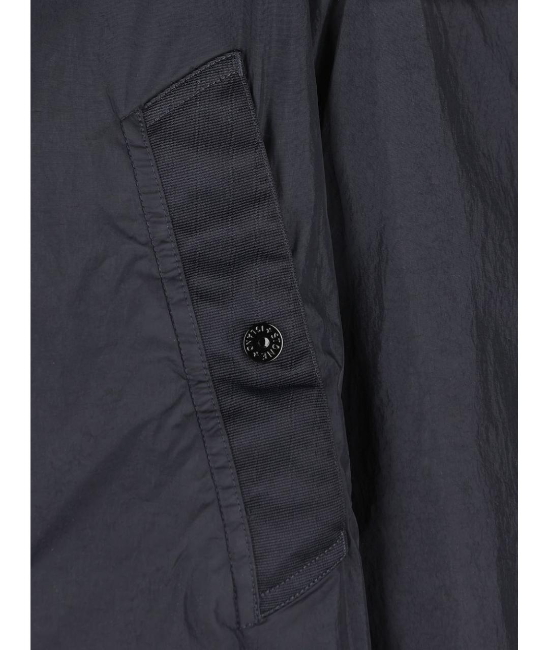 STONE ISLAND Темно-синяя полиамидовая куртка, фото 3