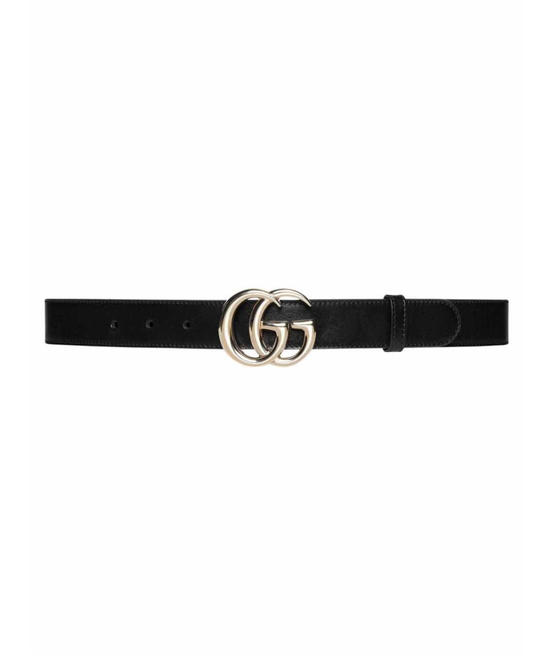GUCCI Черный кожаный ремень, фото 1