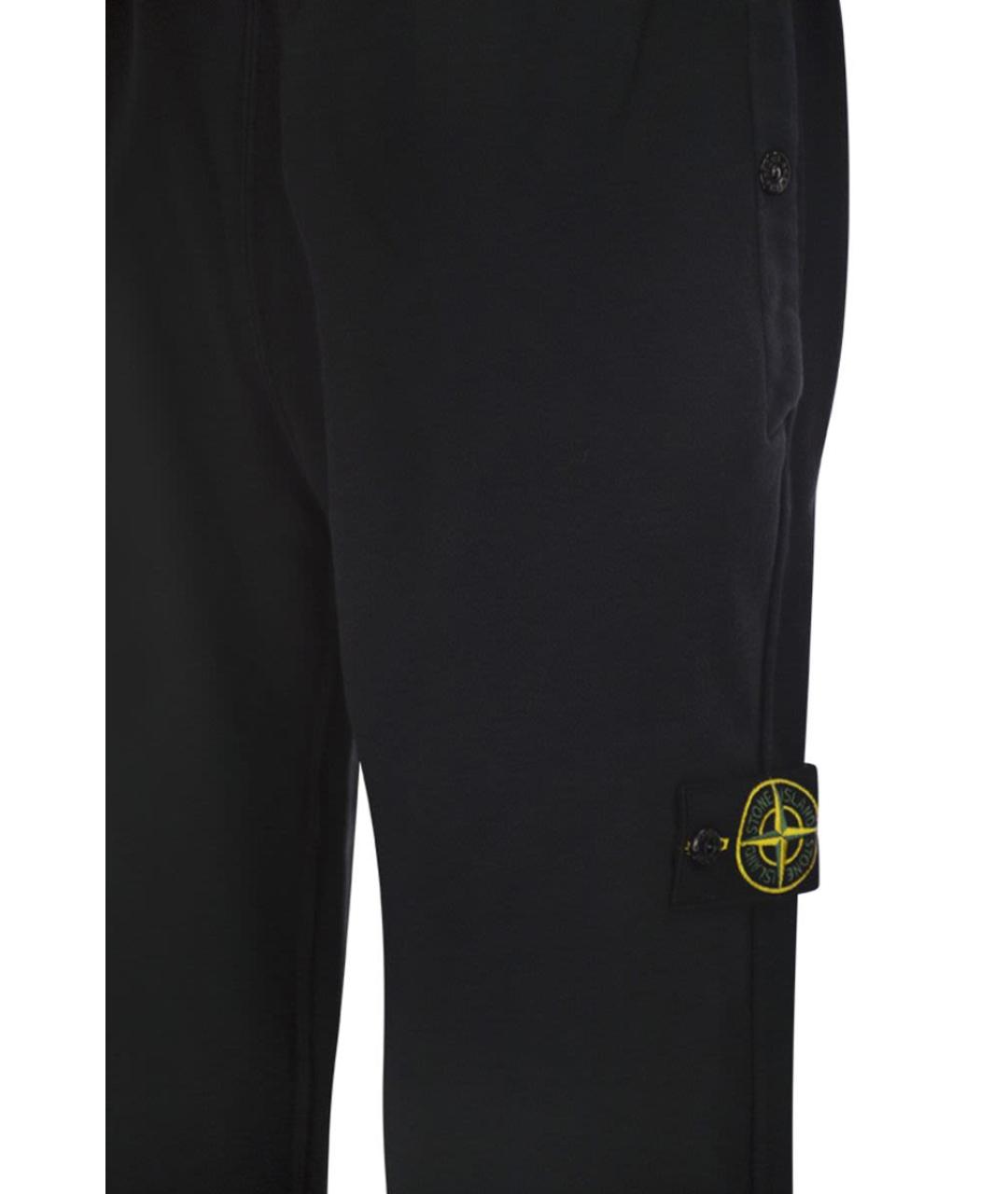 STONE ISLAND Темно-синие хлопковые повседневные брюки, фото 4