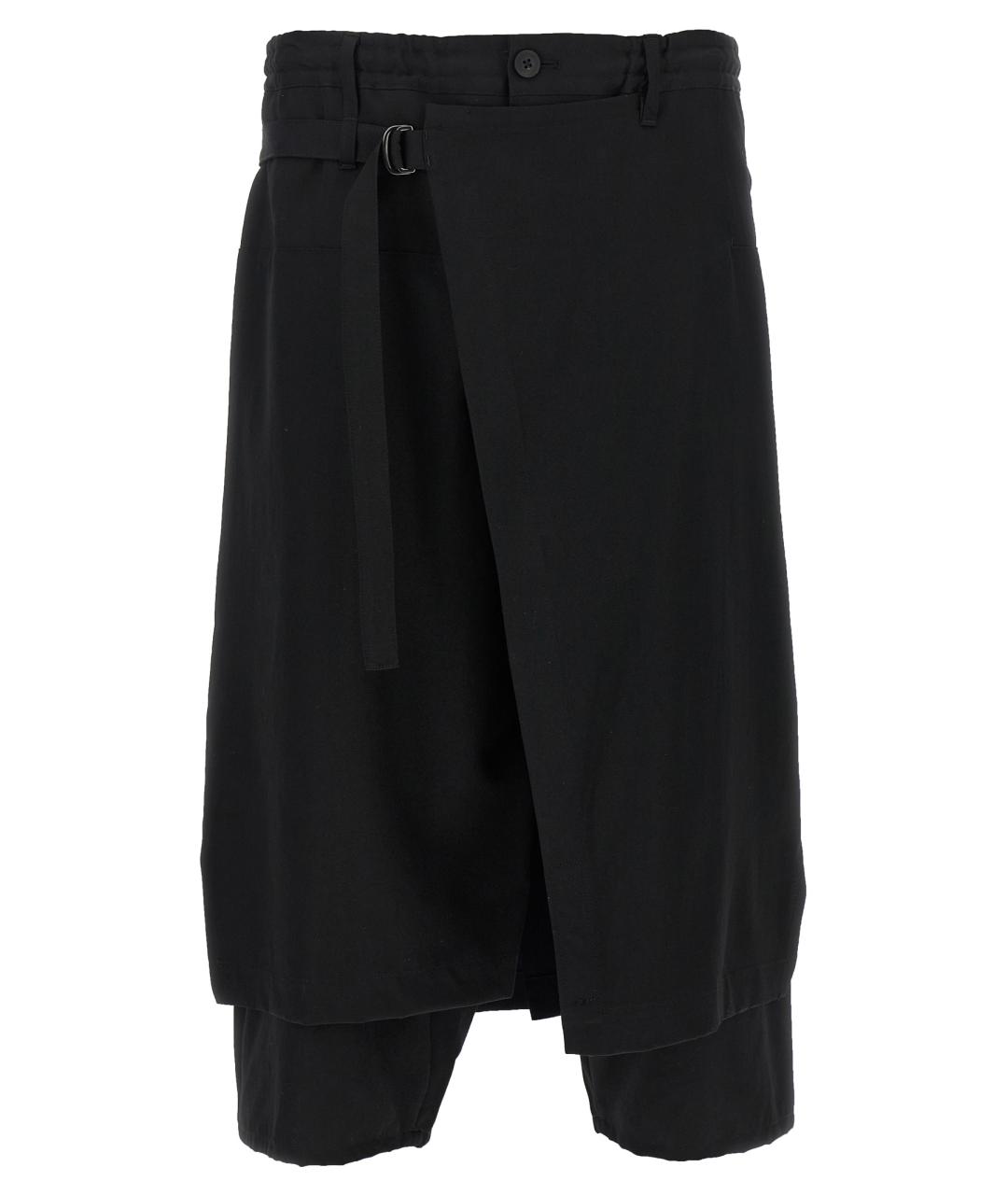 YOHJI YAMAMOTO Черные шерстяные повседневные брюки, фото 1