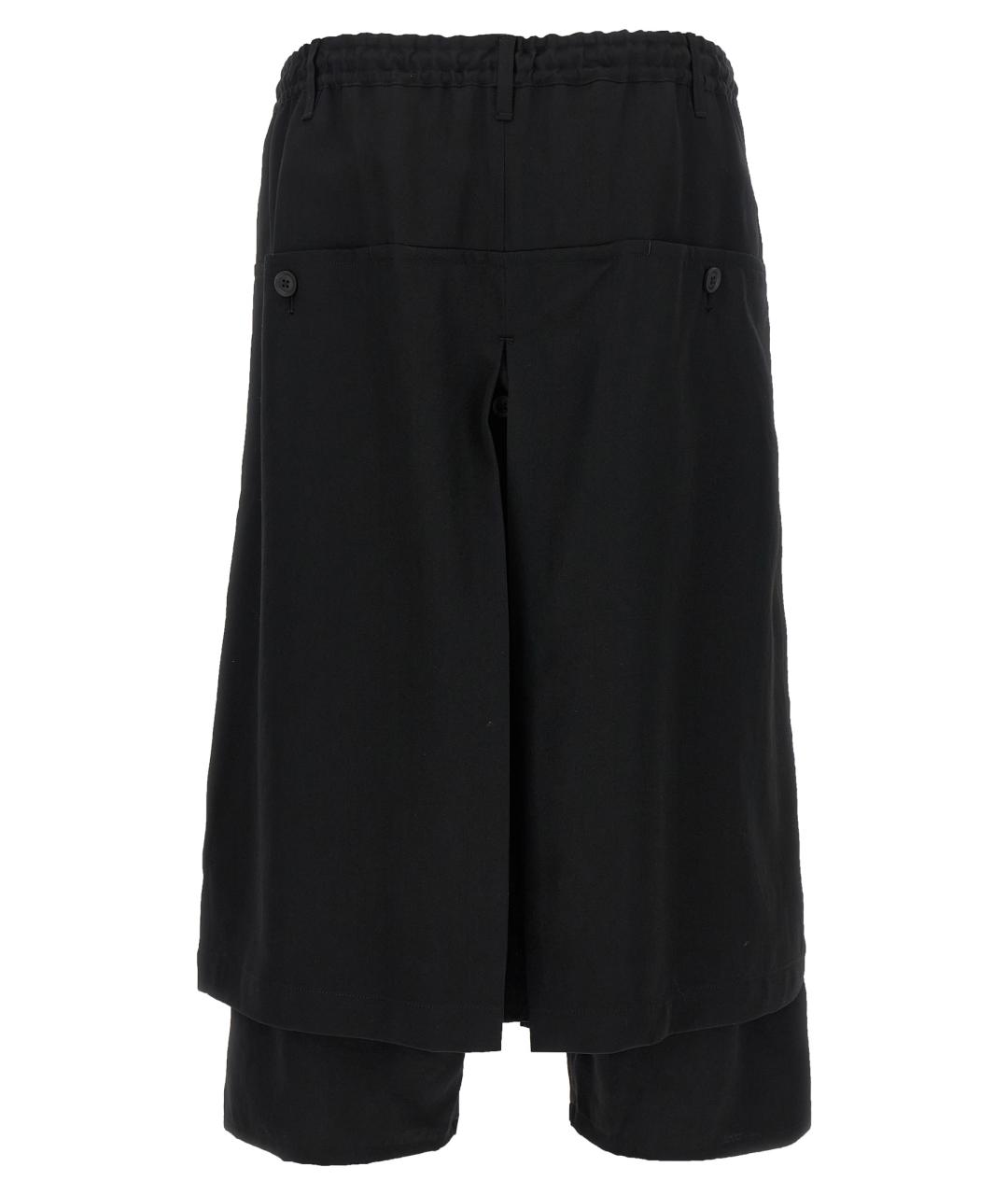 YOHJI YAMAMOTO Черные шерстяные повседневные брюки, фото 2