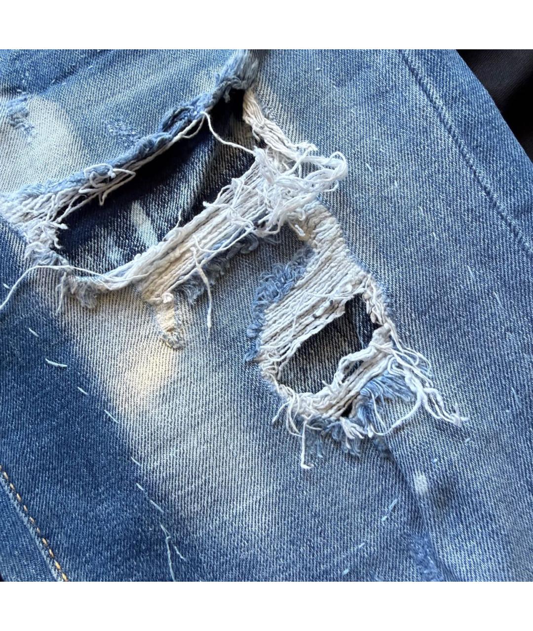 DSQUARED2 Темно-синие хлопковые джинсы скинни, фото 3