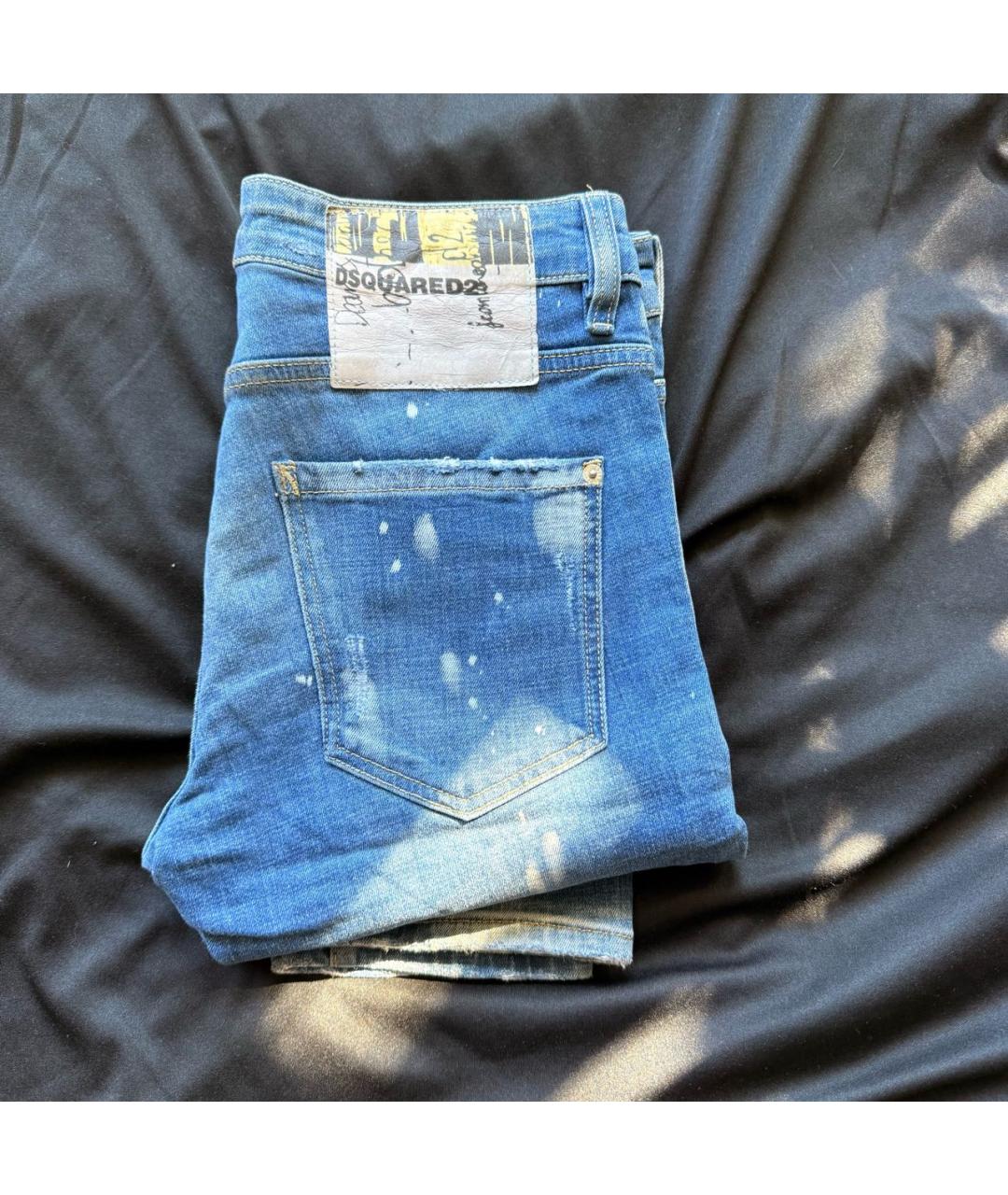 DSQUARED2 Темно-синие хлопковые джинсы скинни, фото 2