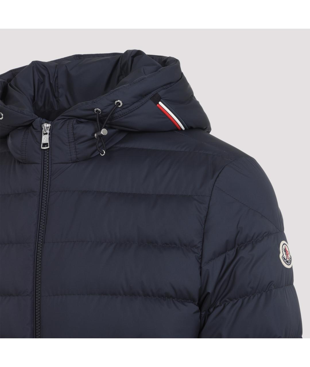 MONCLER Синяя полиэстеровая куртка, фото 3