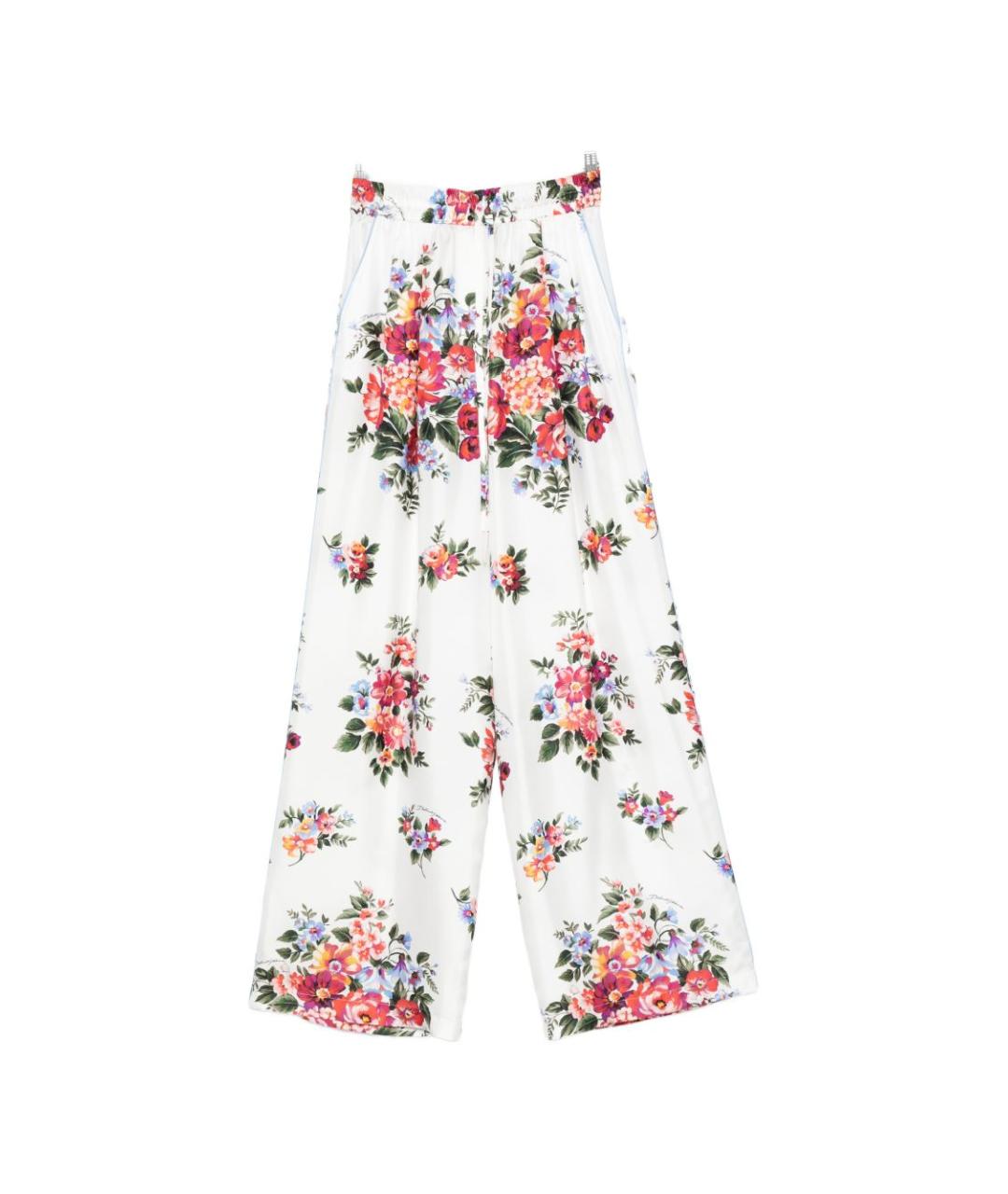 DOLCE&GABBANA Белые шелковые прямые брюки, фото 6