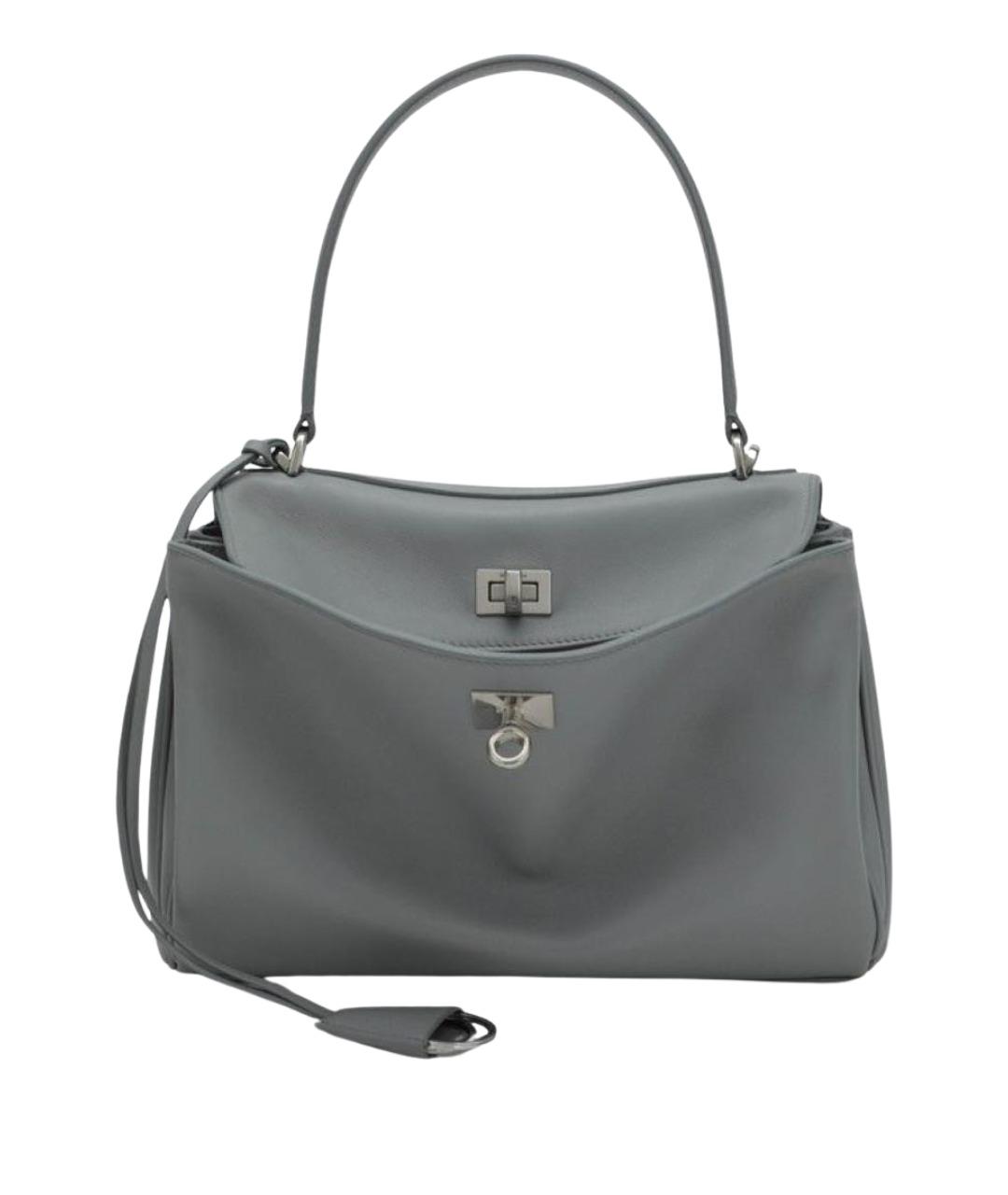 BALENCIAGA Серая кожаная сумка тоут, фото 1