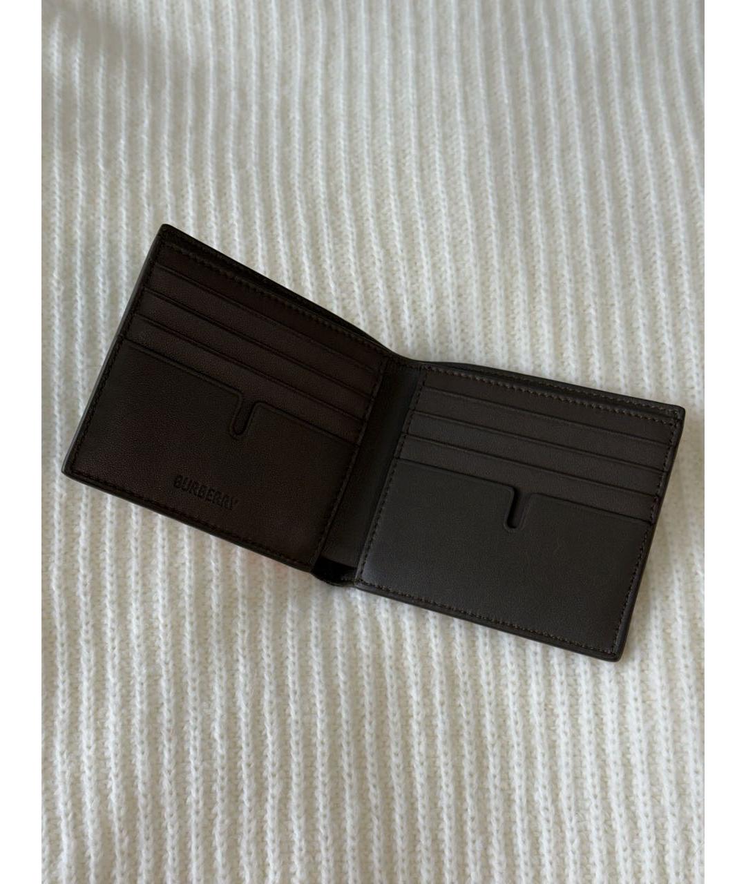 BURBERRY Бежевый кожаный кошелек, фото 4