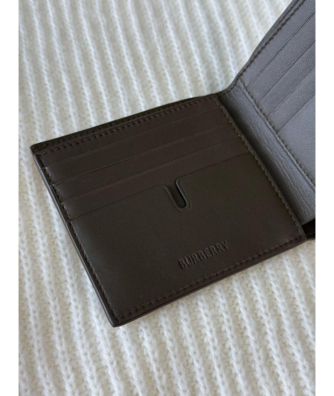 BURBERRY Бежевый кожаный кошелек, фото 7