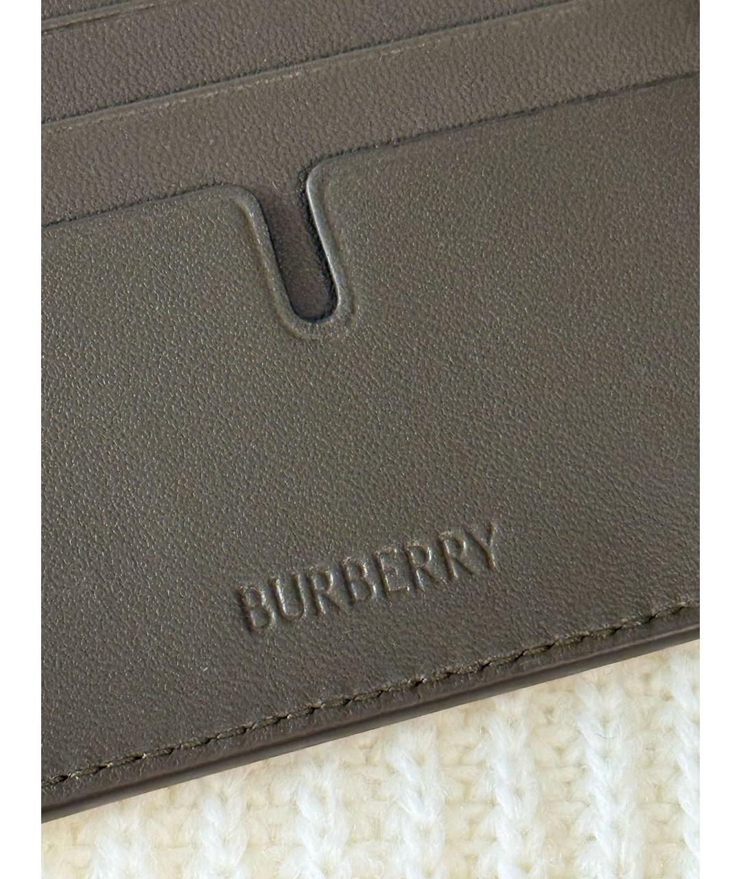 BURBERRY Бежевый кожаный кошелек, фото 8