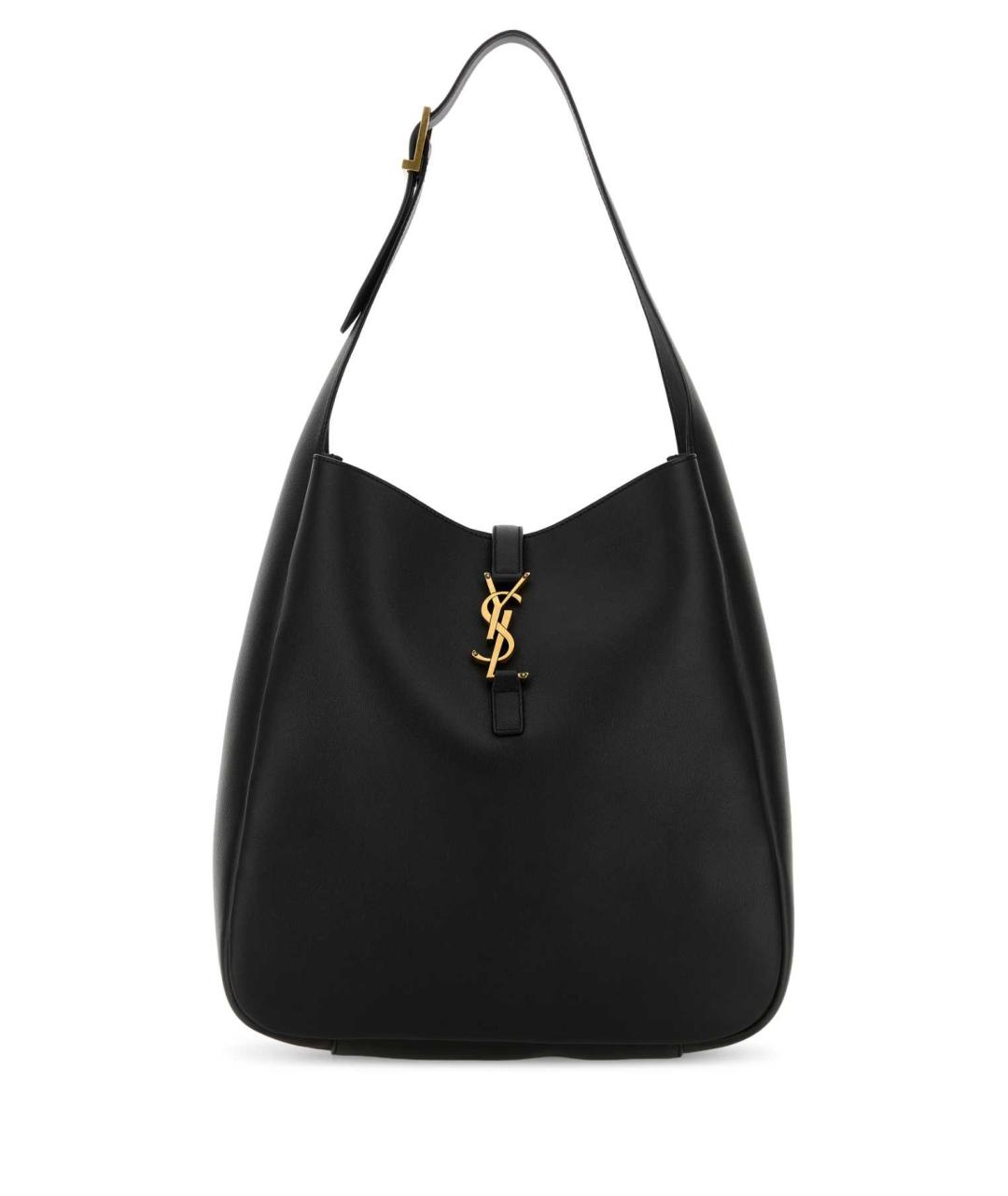 SAINT LAURENT Черная кожаная сумка через плечо, фото 1