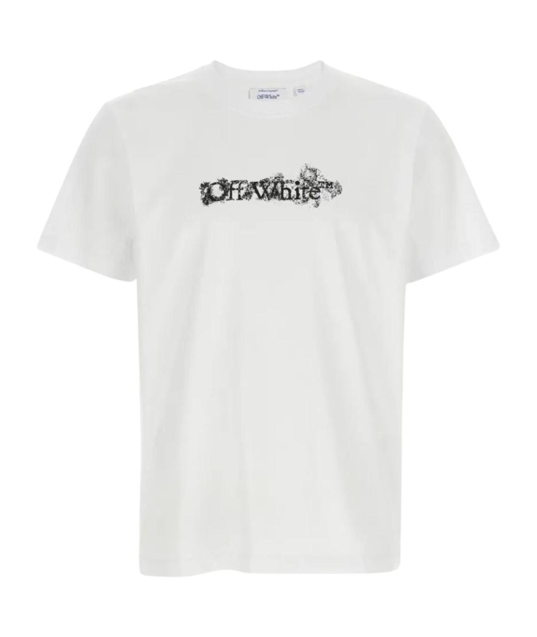 OFF-WHITE Белая хлопковая футболка, фото 1