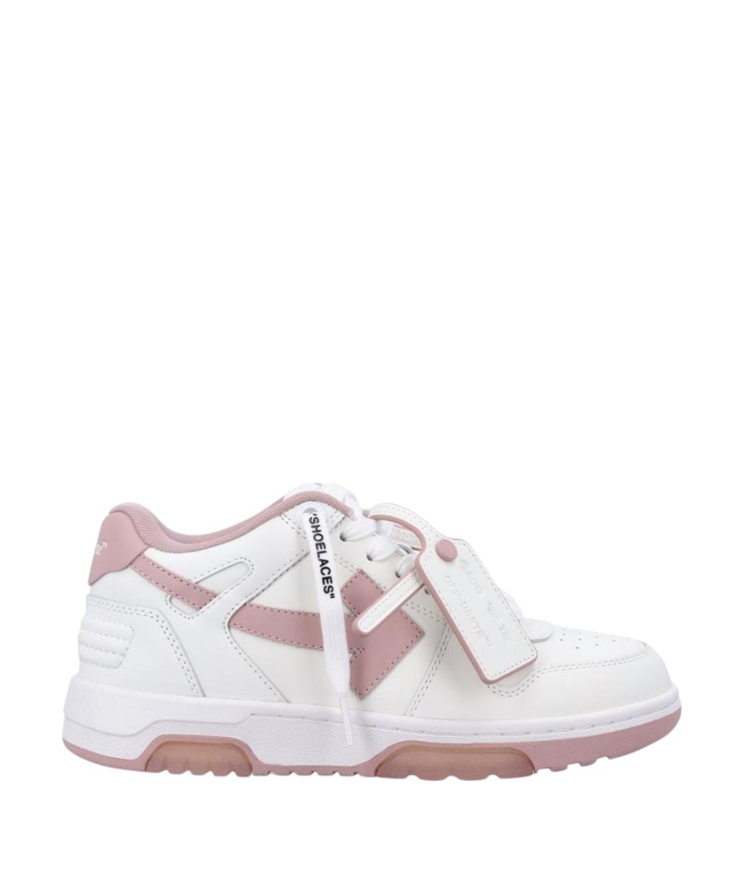 OFF-WHITE Белые кожаные кроссовки, фото 1