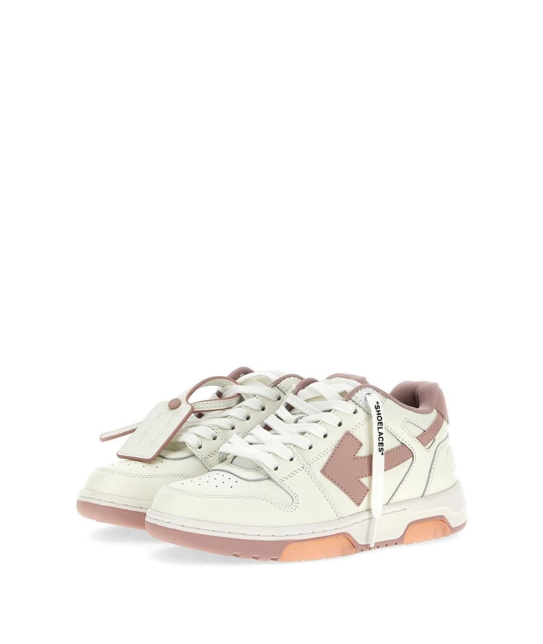 OFF-WHITE Белые кожаные кроссовки, фото 5