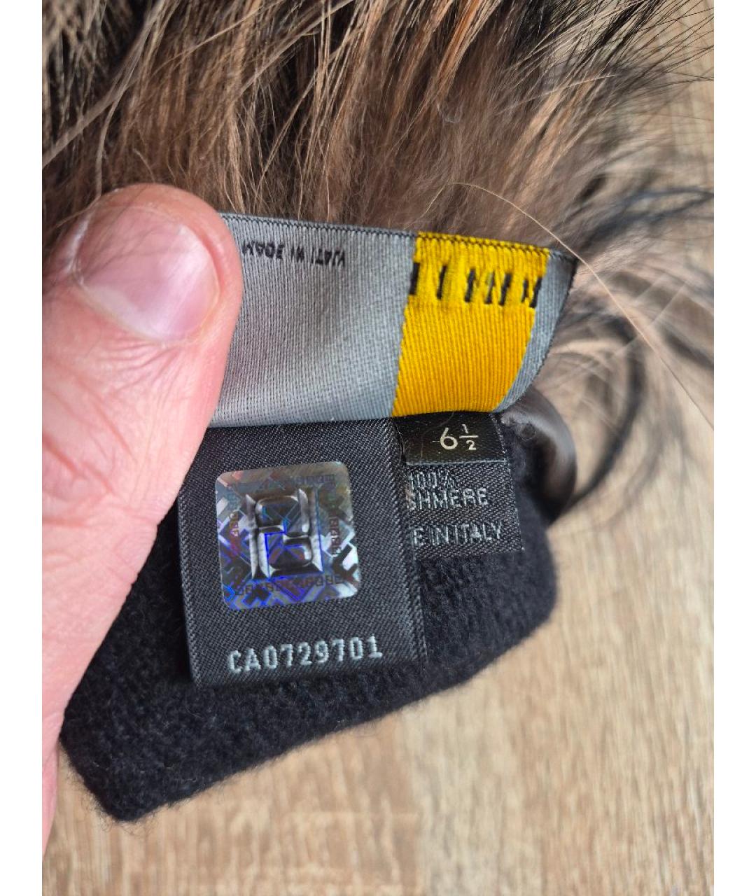 FENDI Коричневые кожаные перчатки, фото 9