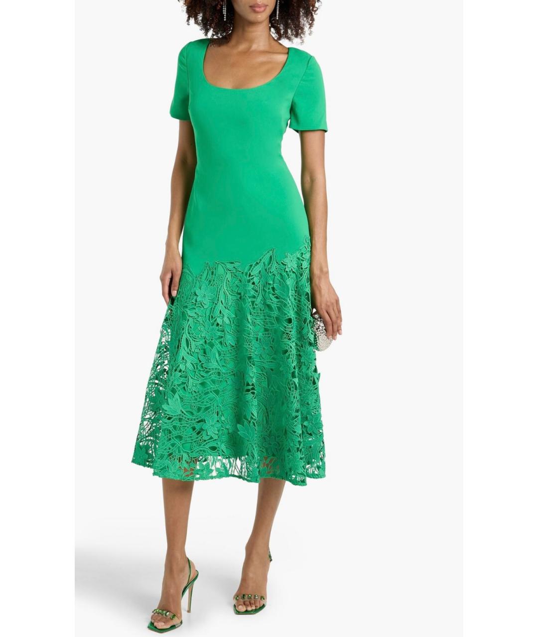 BADGLEY MISCHKA Зеленые полиэстеровое коктейльное платье, фото 2