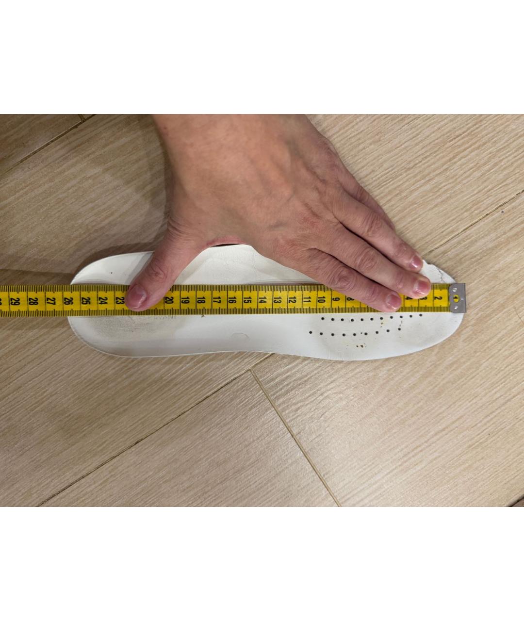 VALENTINO Белые кожаные низкие кроссовки / кеды, фото 5