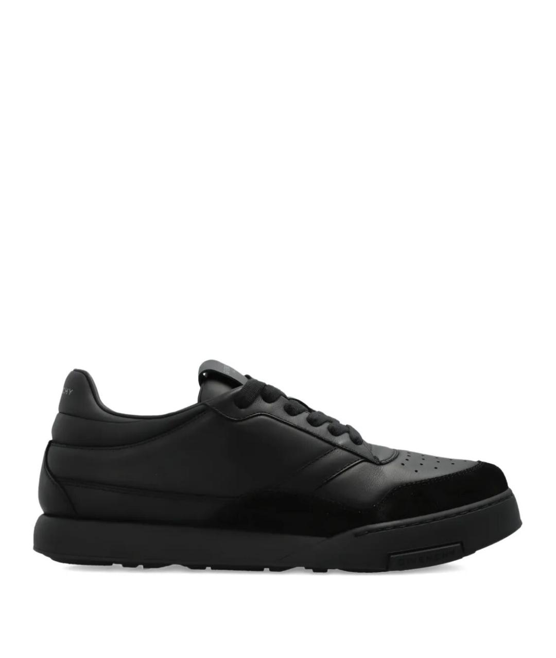 GIVENCHY Черные кожаные низкие кроссовки / кеды, фото 1
