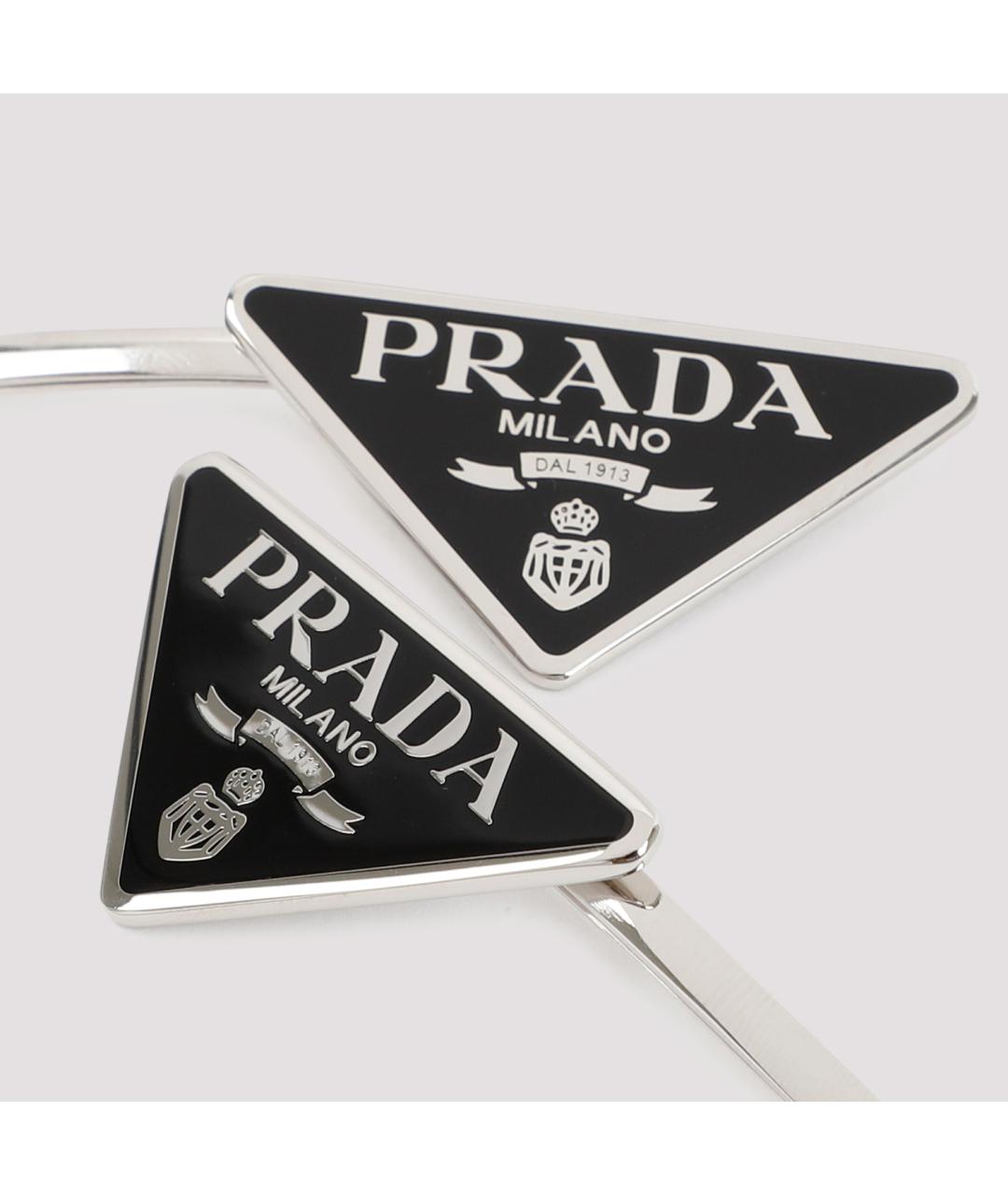 PRADA Черная заколка, фото 4
