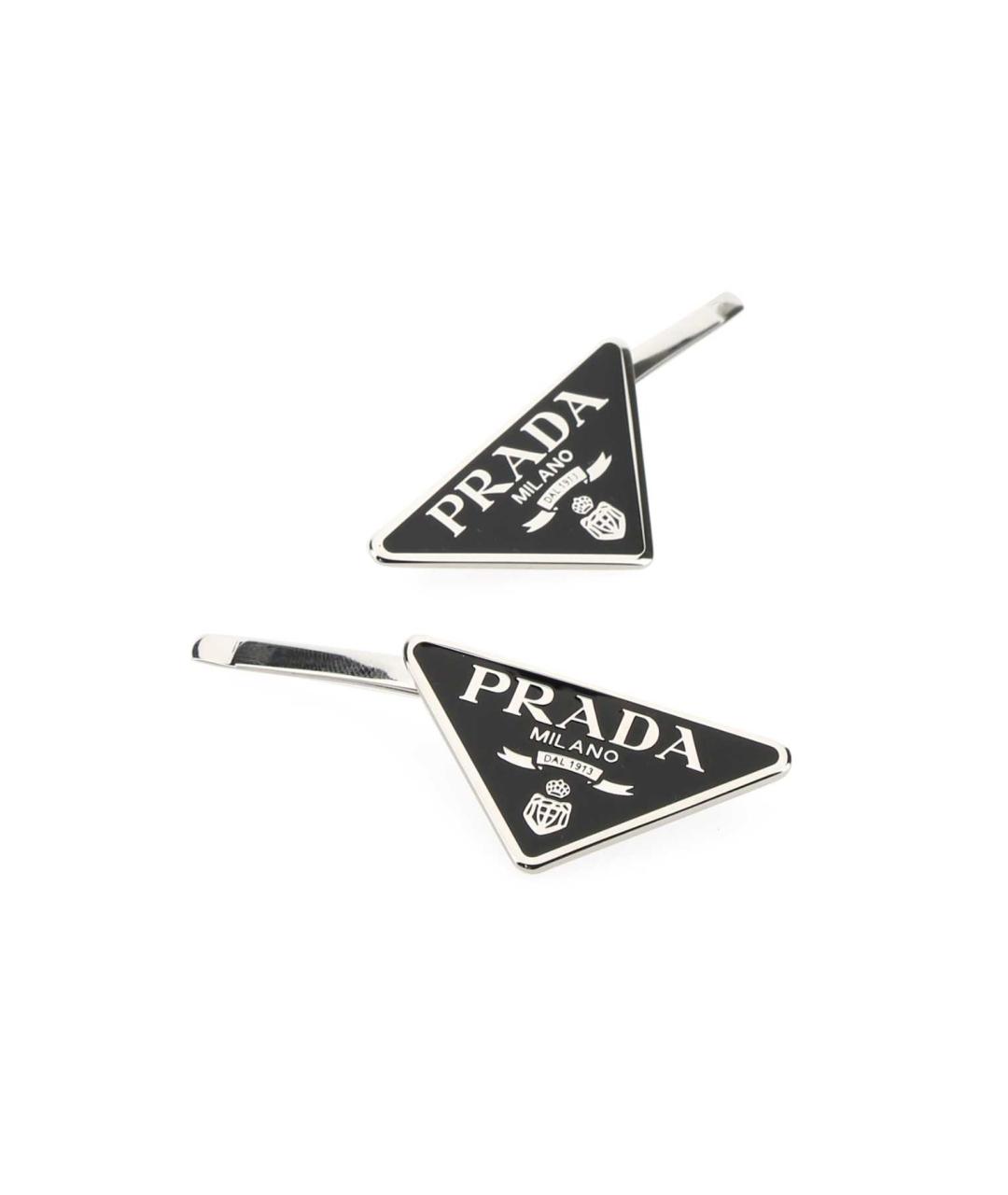 PRADA Черная заколка, фото 2