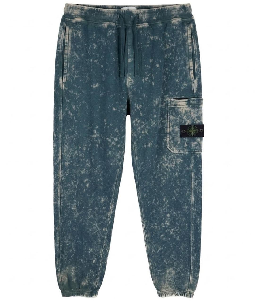 STONE ISLAND Синие хлопковые повседневные брюки, фото 1