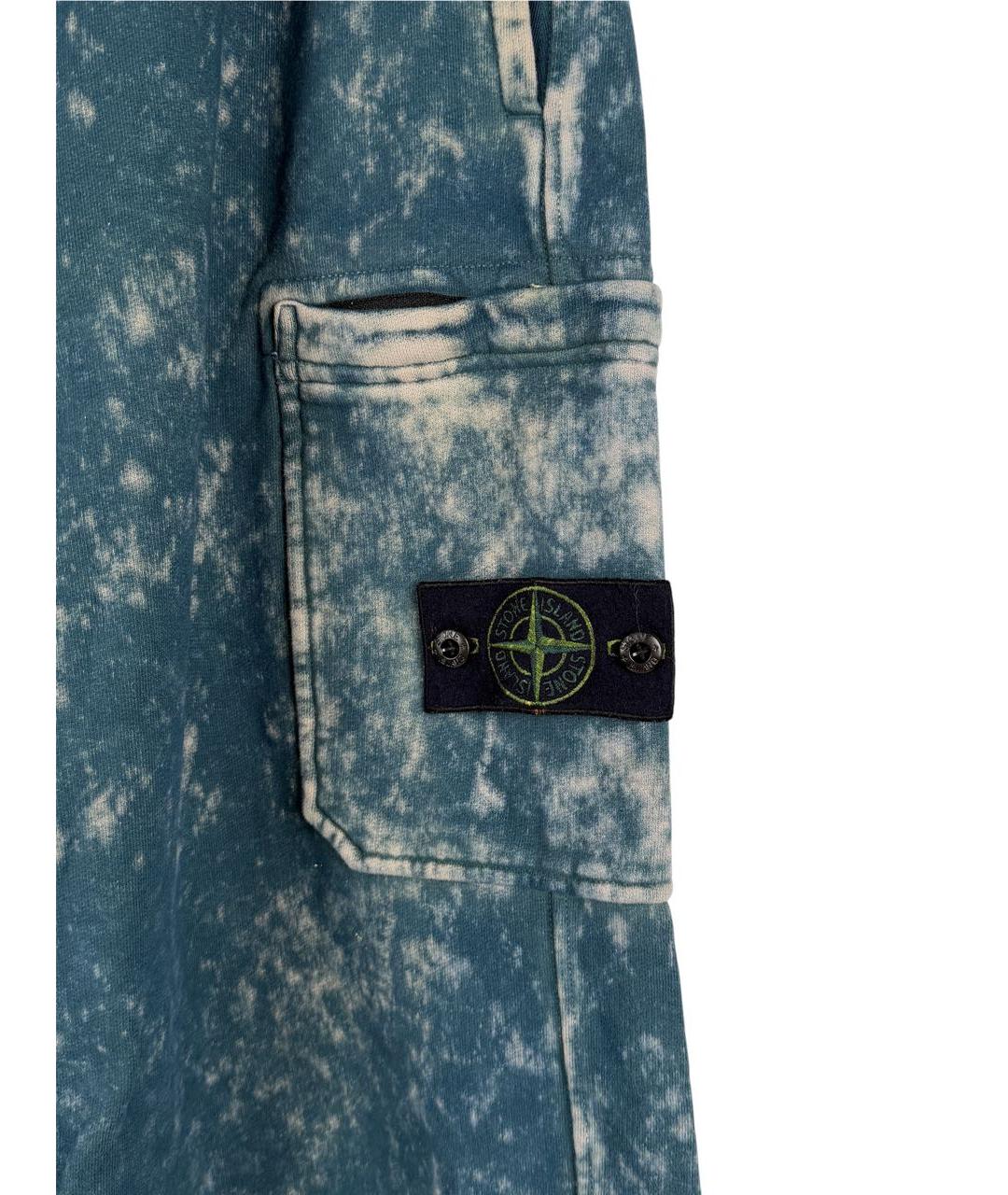 STONE ISLAND Синие хлопковые повседневные брюки, фото 7