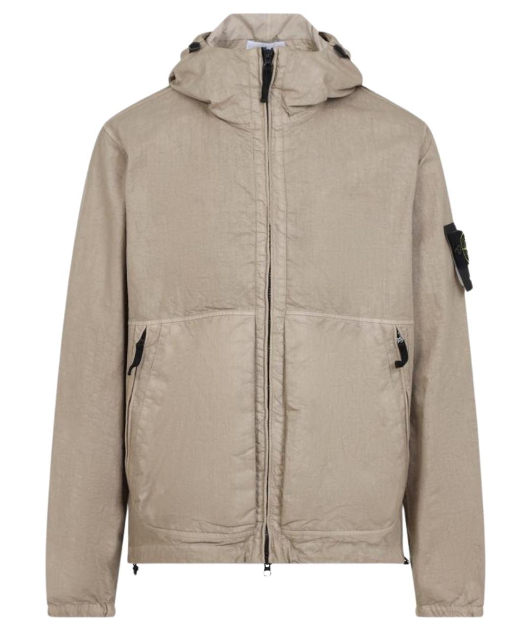 STONE ISLAND Бежевая полиамидовая куртка, фото 1