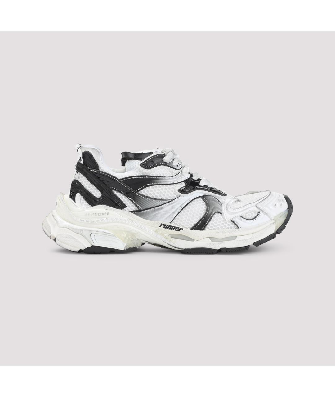BALENCIAGA Белые синтетические низкие кроссовки / кеды, фото 2
