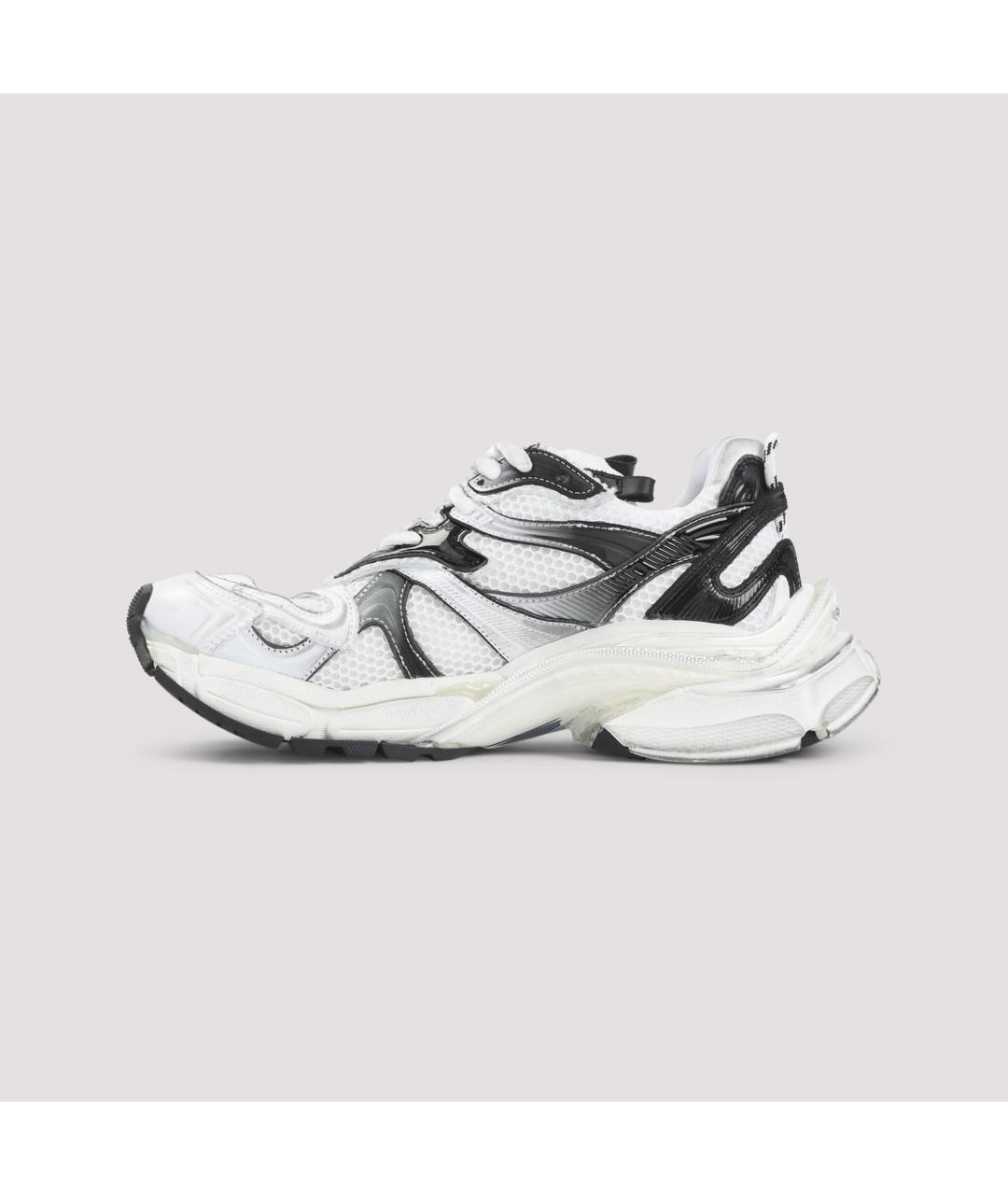 BALENCIAGA Белые синтетические низкие кроссовки / кеды, фото 3