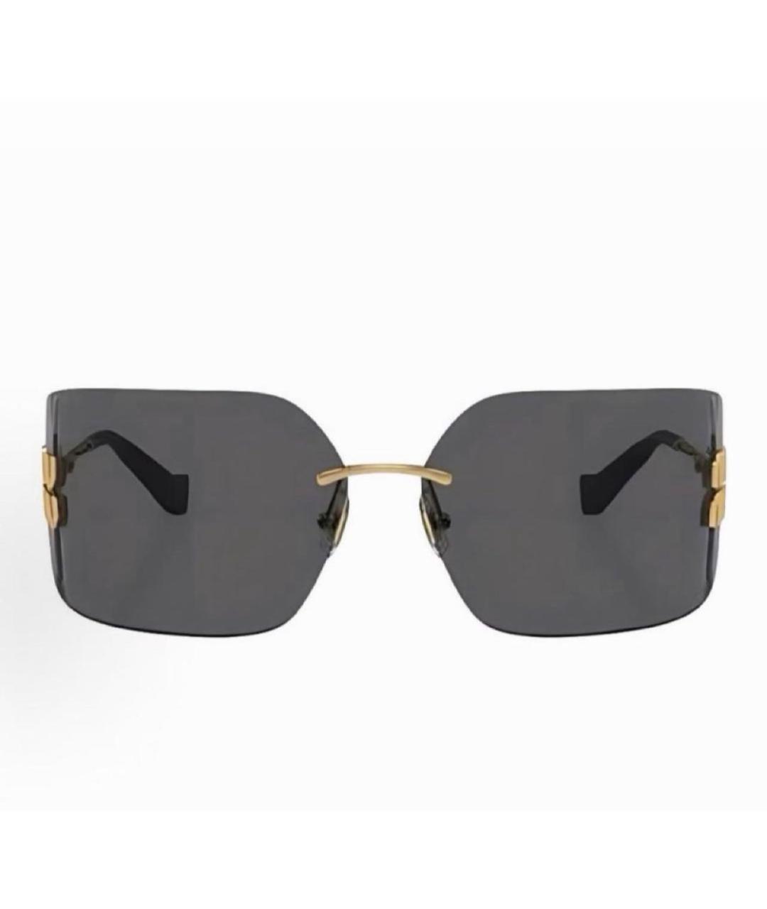 MIU MIU Черные металлические солнцезащитные очки, фото 3
