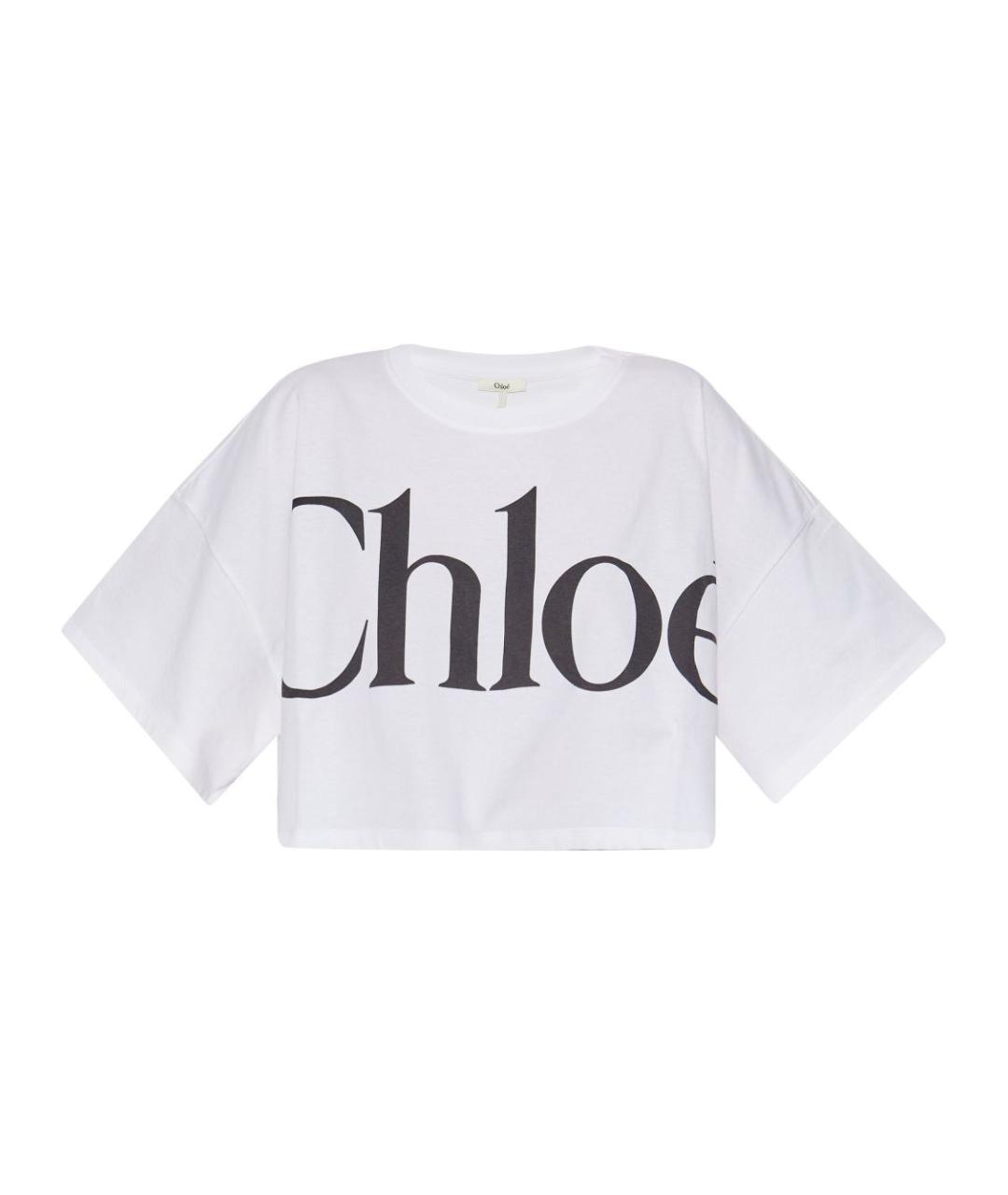 CHLOE Белая хлопковая футболка, фото 1
