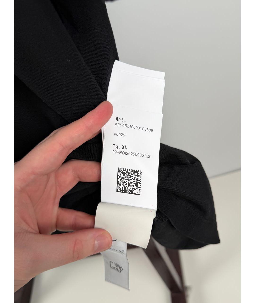 STONE ISLAND Черная хлопковая футболка, фото 5