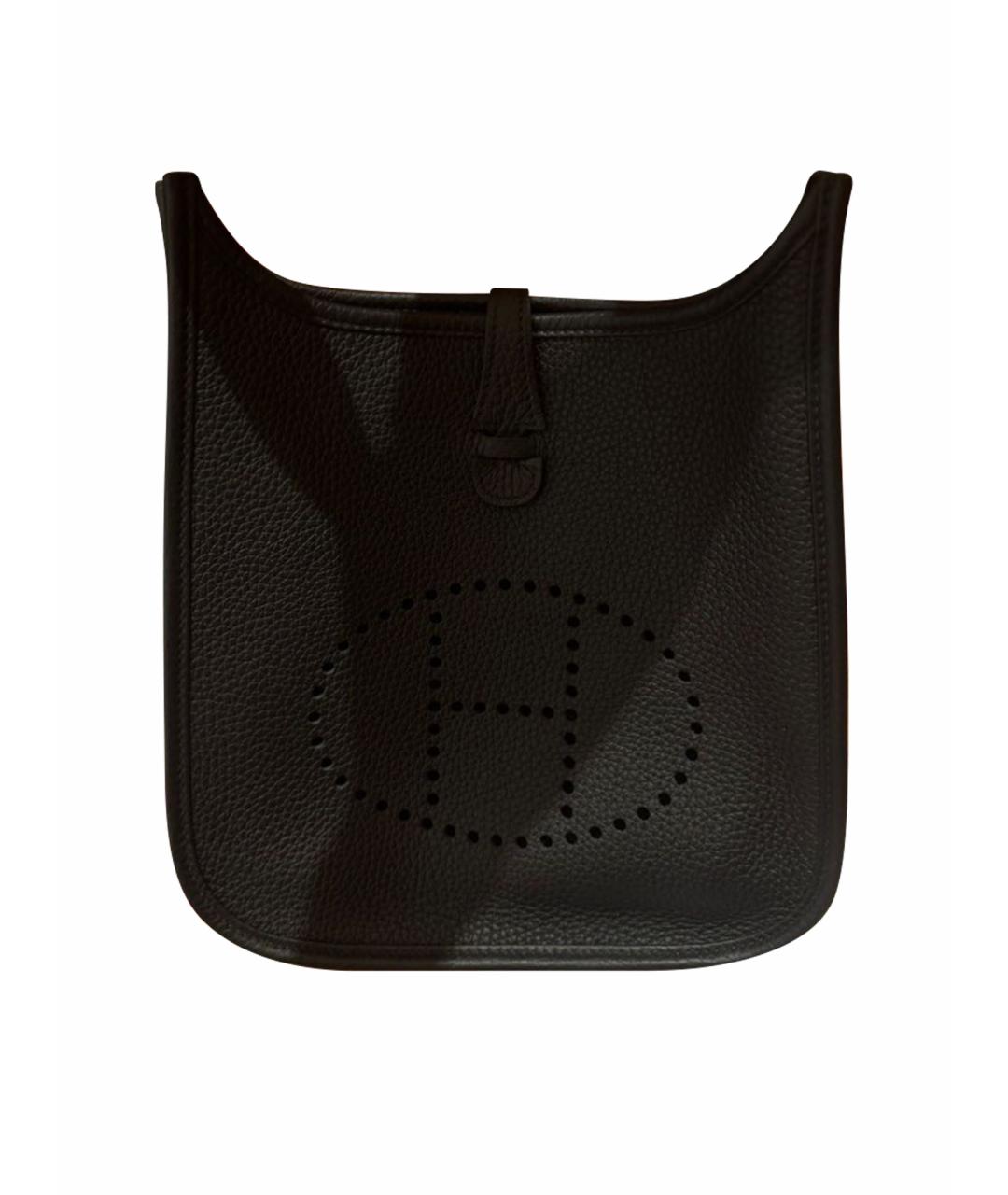 HERMES Черная кожаная сумка через плечо, фото 1