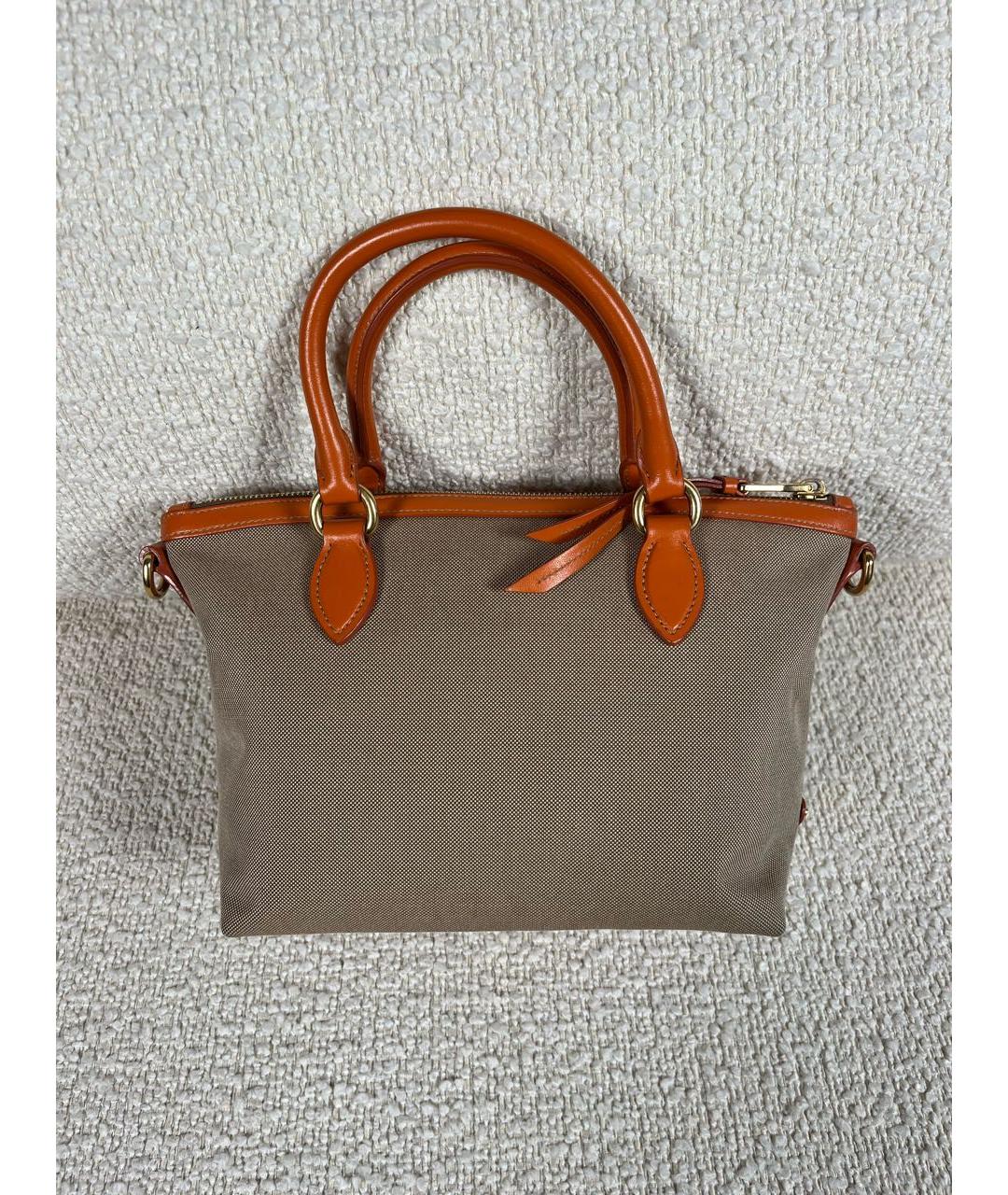 PRADA Бежевая тканевая сумка тоут, фото 3