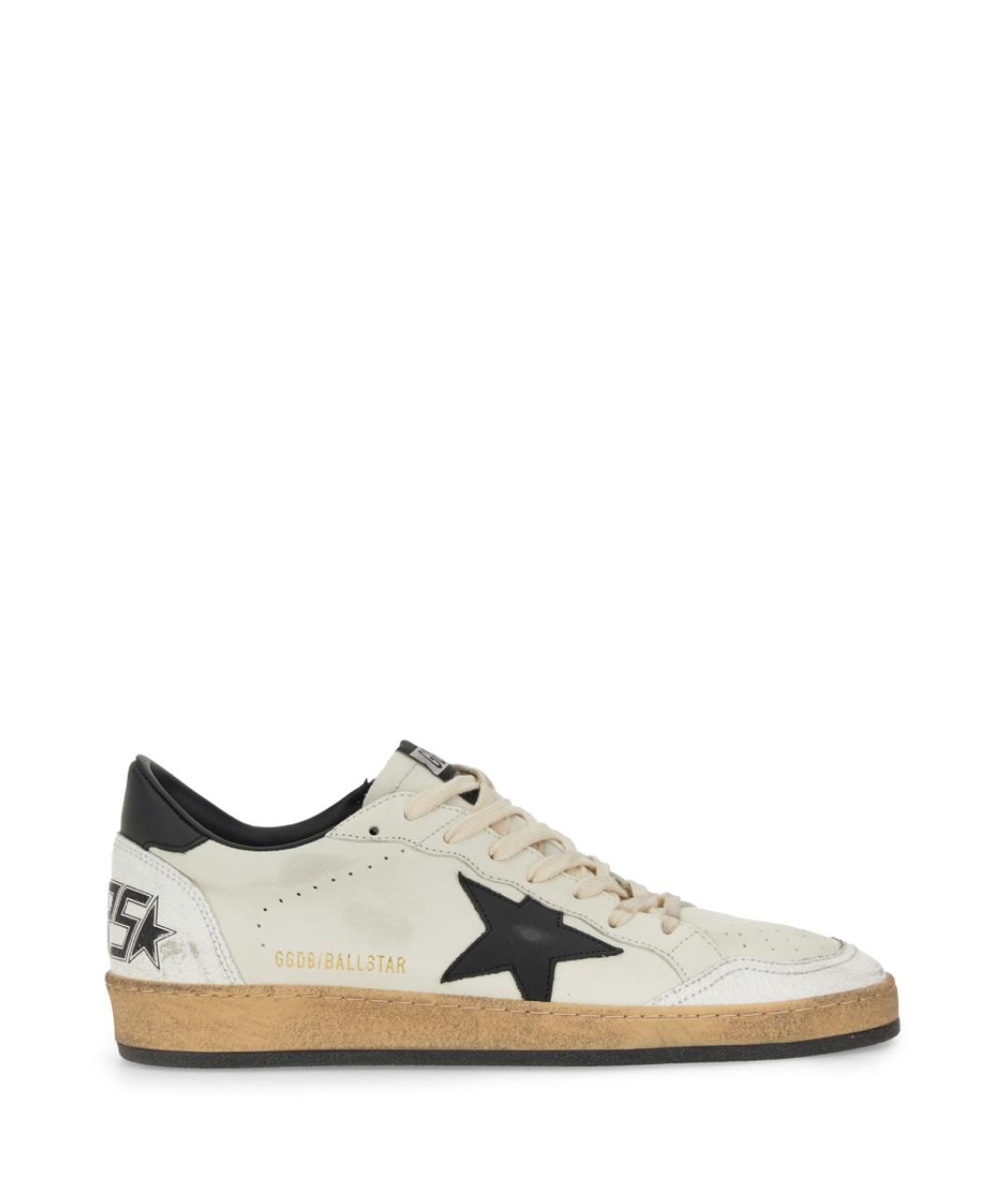 GOLDEN GOOSE DELUXE BRAND Белые кожаные низкие кроссовки / кеды, фото 1