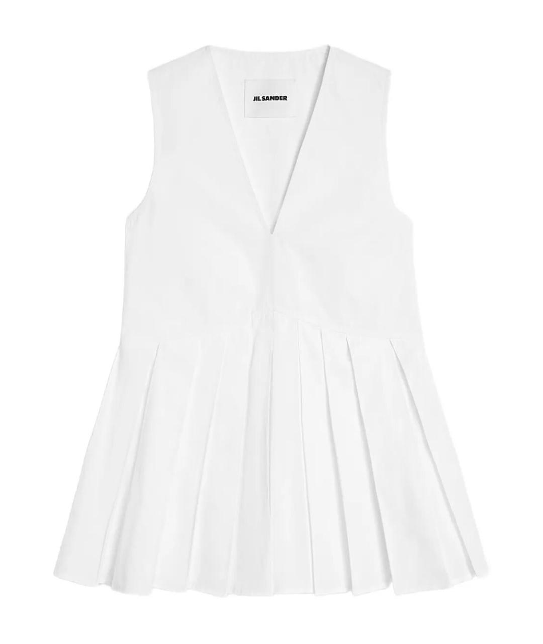 JIL SANDER Белая хлопковая майка, фото 1