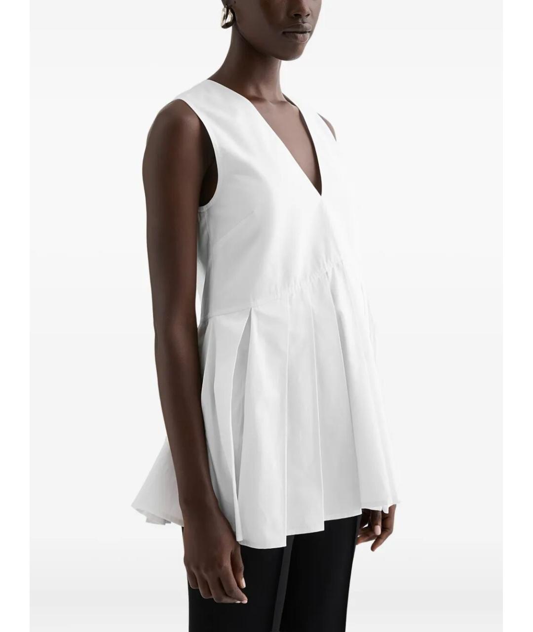 JIL SANDER Белая хлопковая майка, фото 2