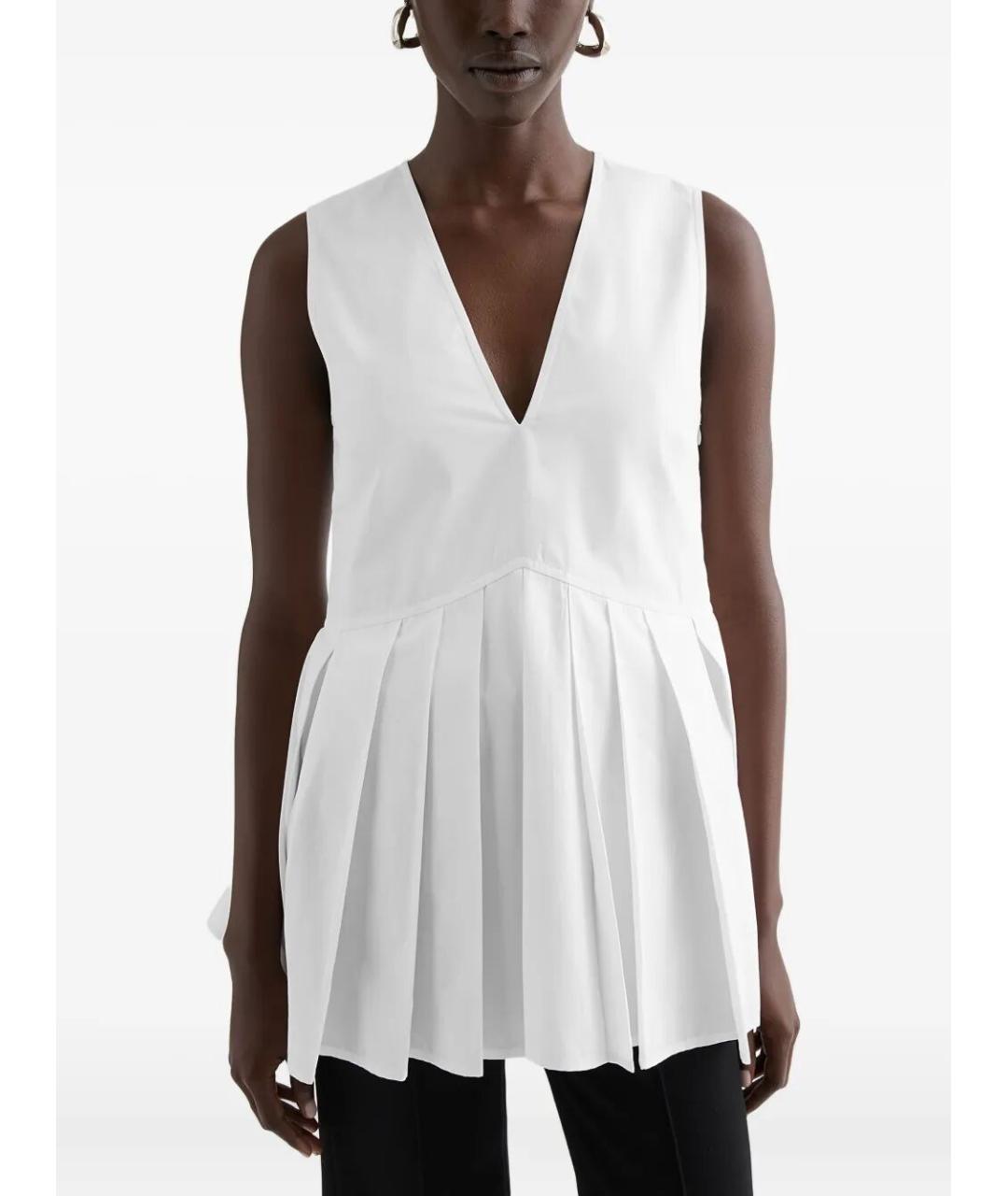 JIL SANDER Белая хлопковая майка, фото 3
