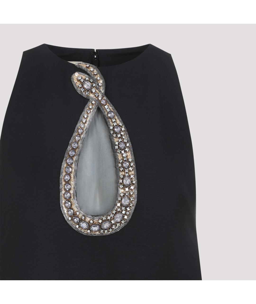 VALENTINO Черное шерстяное коктейльное платье, фото 4