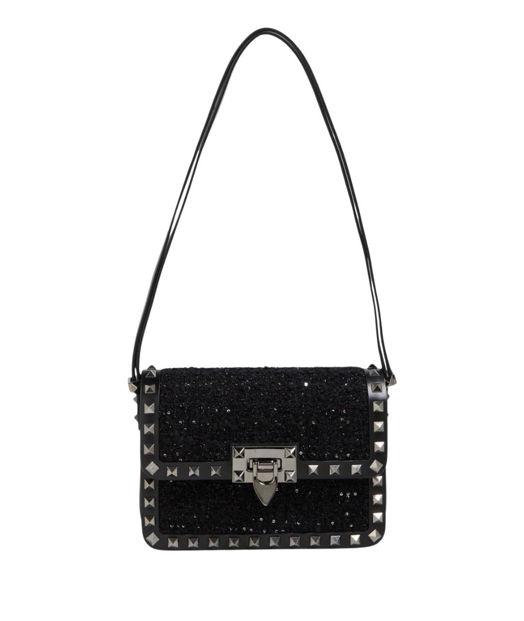VALENTINO Черная кожаная сумка через плечо, фото 1