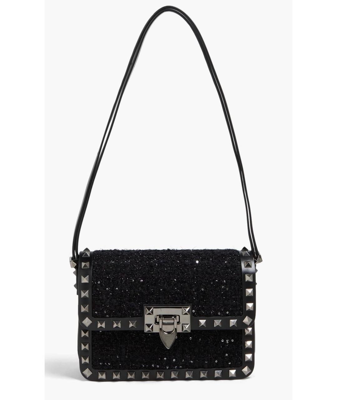 VALENTINO Черная кожаная сумка через плечо, фото 6