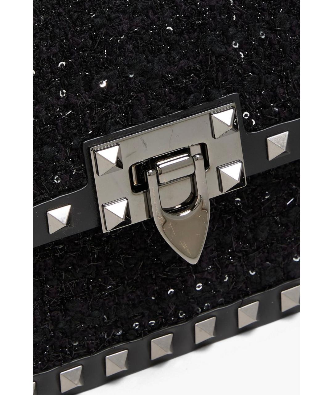 VALENTINO Черная кожаная сумка через плечо, фото 5